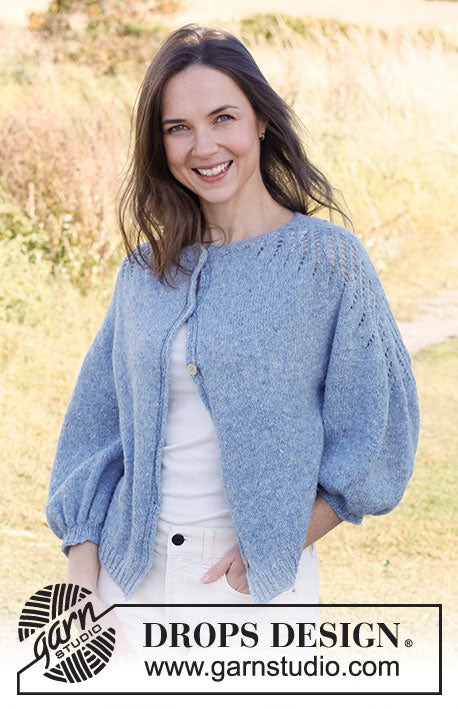 NYHET med 25% rabatt på SENSOMMERSALG, Sapphire Trails Cardigan by Drops design