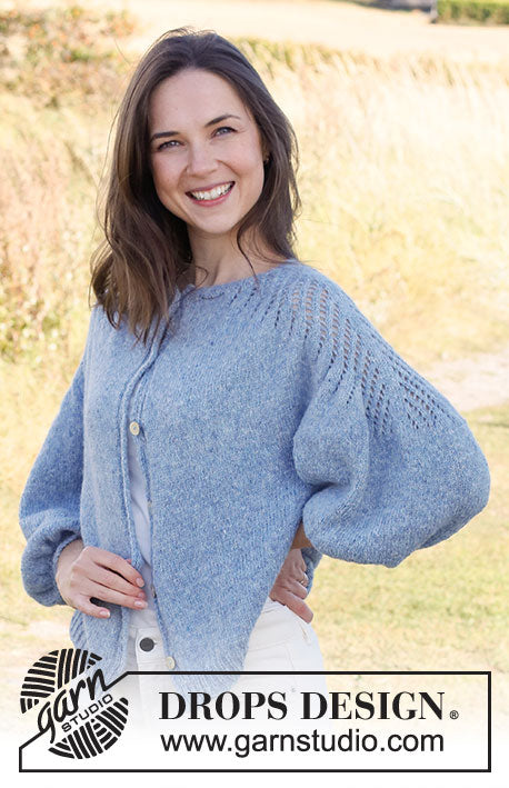 NYHET med 25% rabatt på SENSOMMERSALG, Sapphire Trails Cardigan by Drops design
