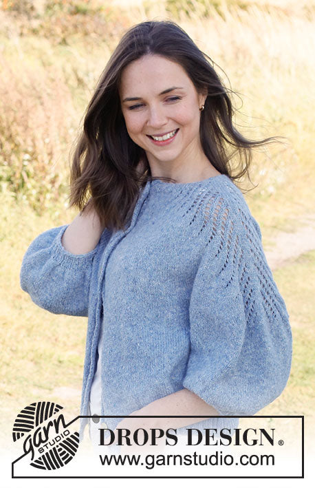 NYHET med 25% rabatt på SENSOMMERSALG, Sapphire Trails Cardigan by Drops design