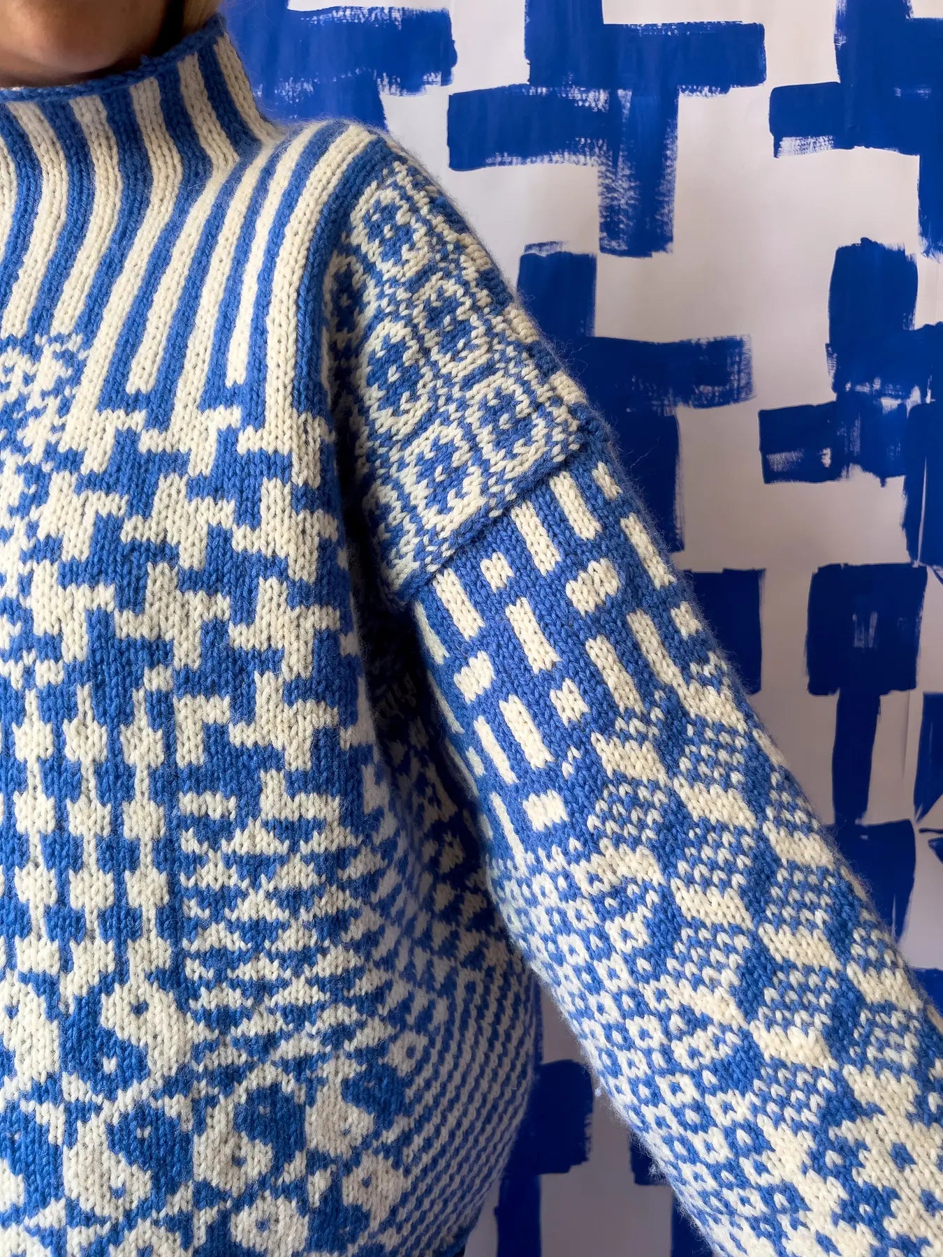 KUN STRIKKEOPPSKRIFT - Nordic Mix Sweater