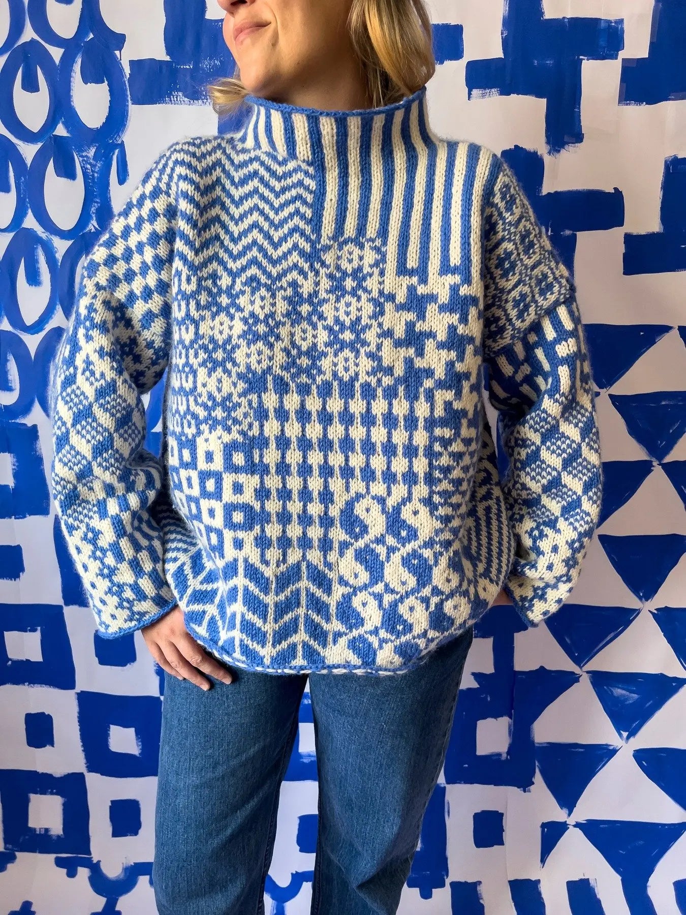 KUN STRIKKEOPPSKRIFT - Nordic Mix Sweater