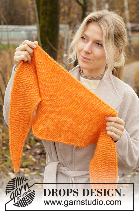 20-40% rabatt, Cantaloupe Shawl by DROPS Design