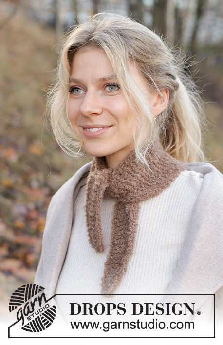 30% rabatt, Autumn Leaves Shawl by DROPS Design, lys beige