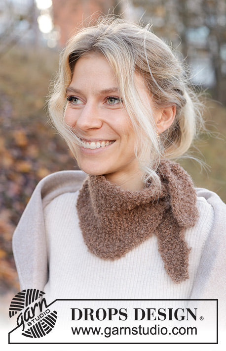 30% rabatt, Autumn Leaves Shawl by DROPS Design, lys beige