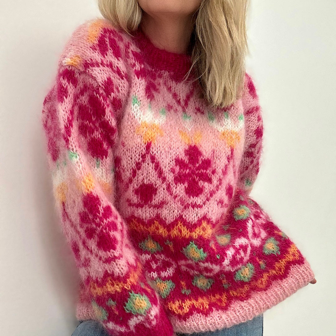 NYHET! Alpeglød genser fra HOY - mohair