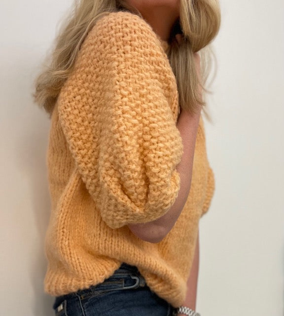 Deanne sweater with seed stitches, long sleeves