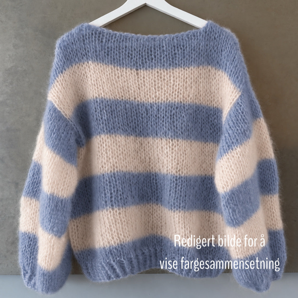 Synne genseren mohair med lange ermer - 22 fargesammenstninger