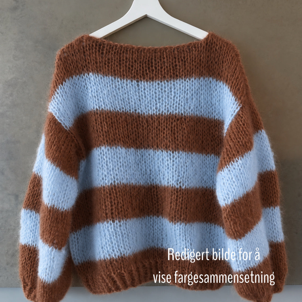 Synne genseren mohair med lange ermer - 22 fargesammenstninger