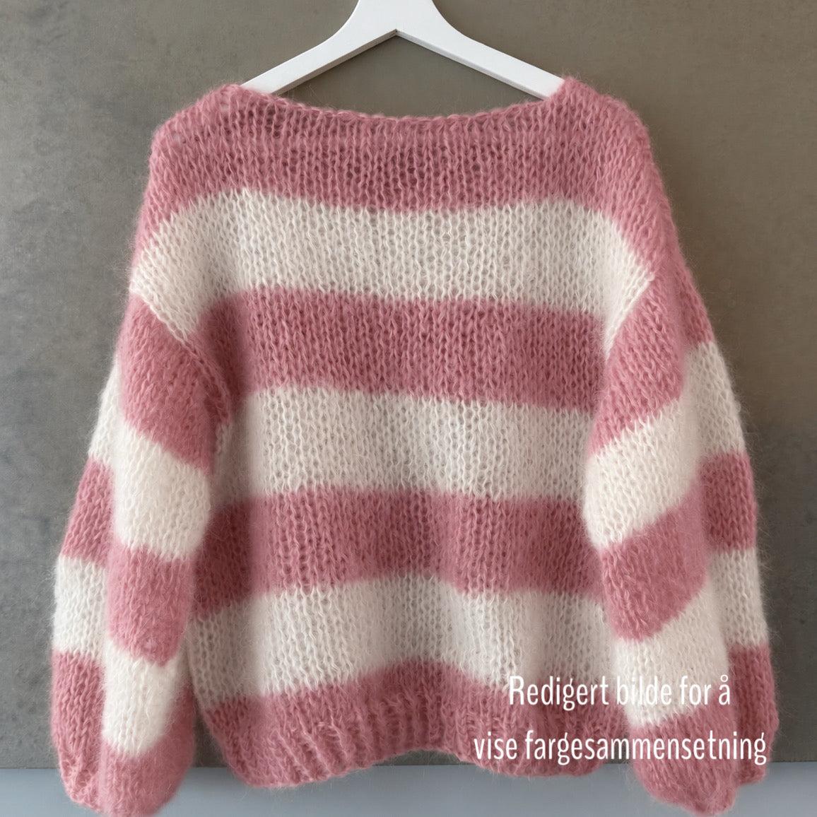 Synne genseren mohair med lange ermer - 22 fargesammenstninger