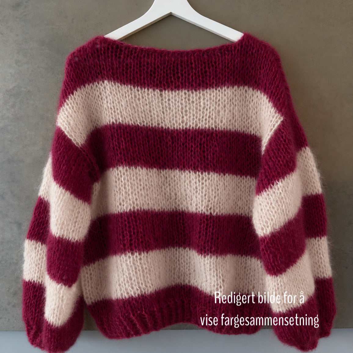 Synne genseren mohair med lange ermer - 22 fargesammenstninger