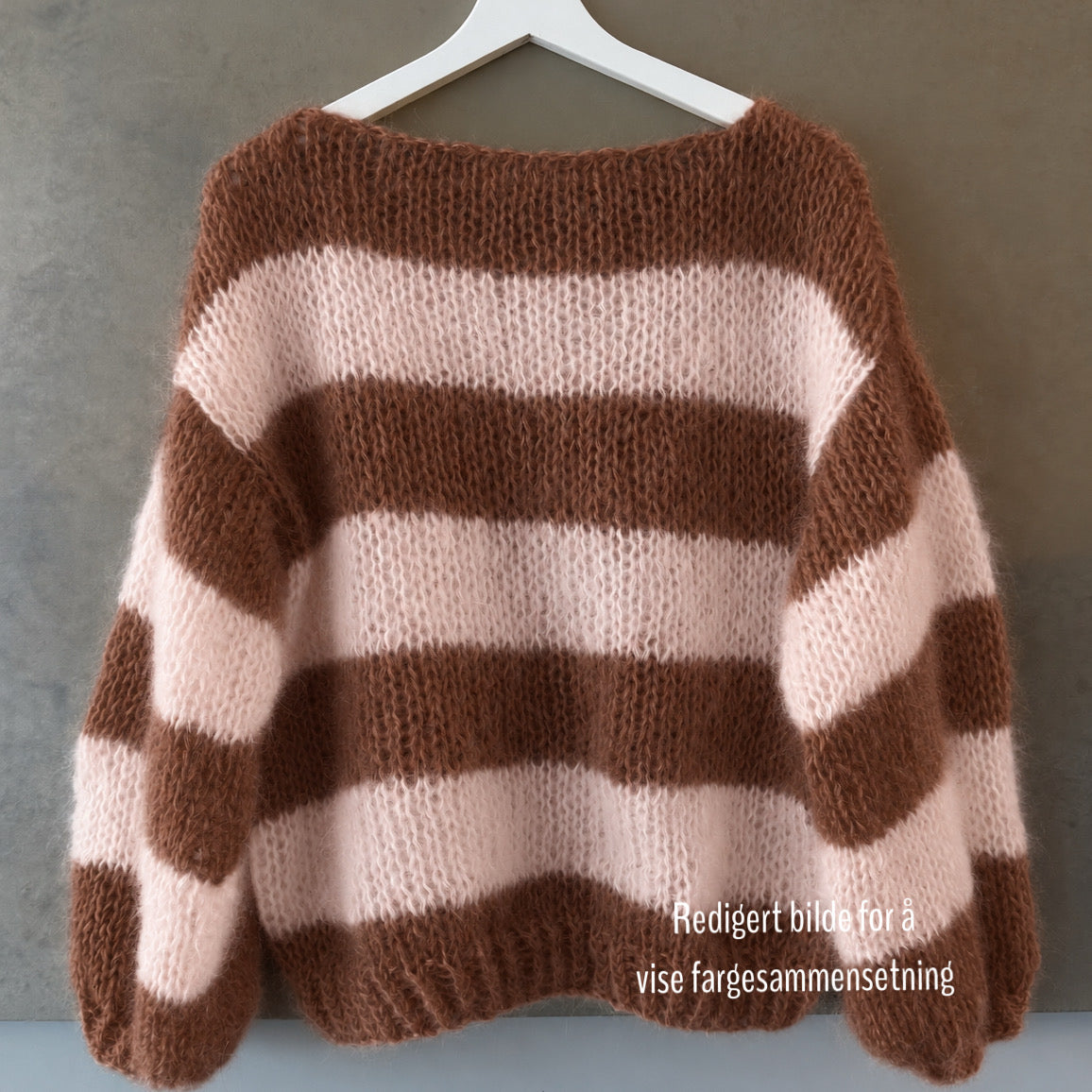 Synne genseren mohair med lange ermer - 22 fargesammenstninger