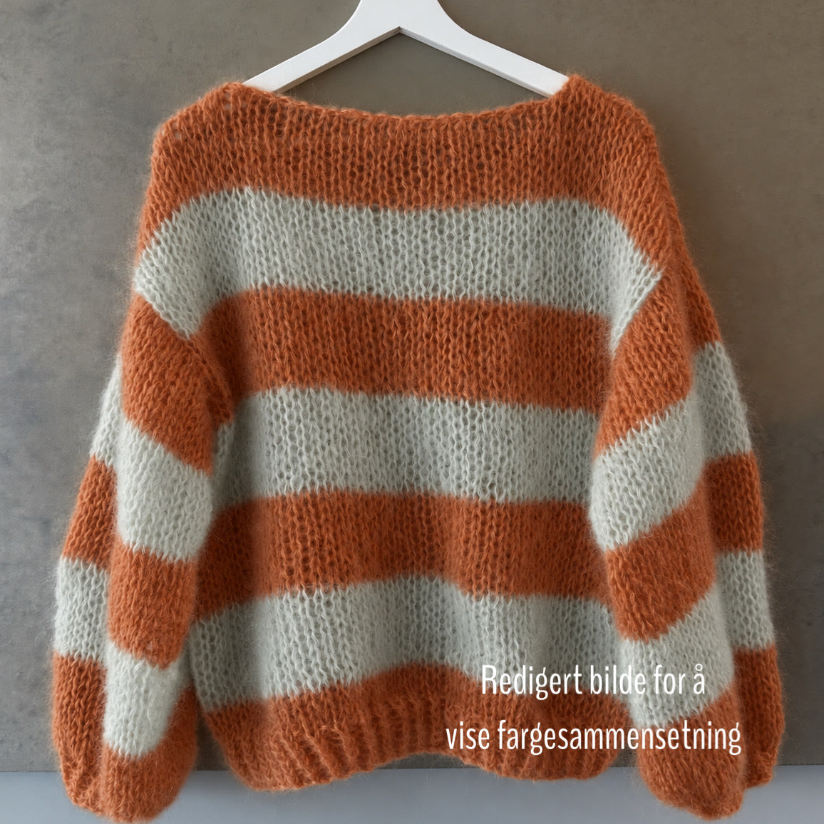 Synne genseren mohair med lange ermer - 22 fargesammenstninger