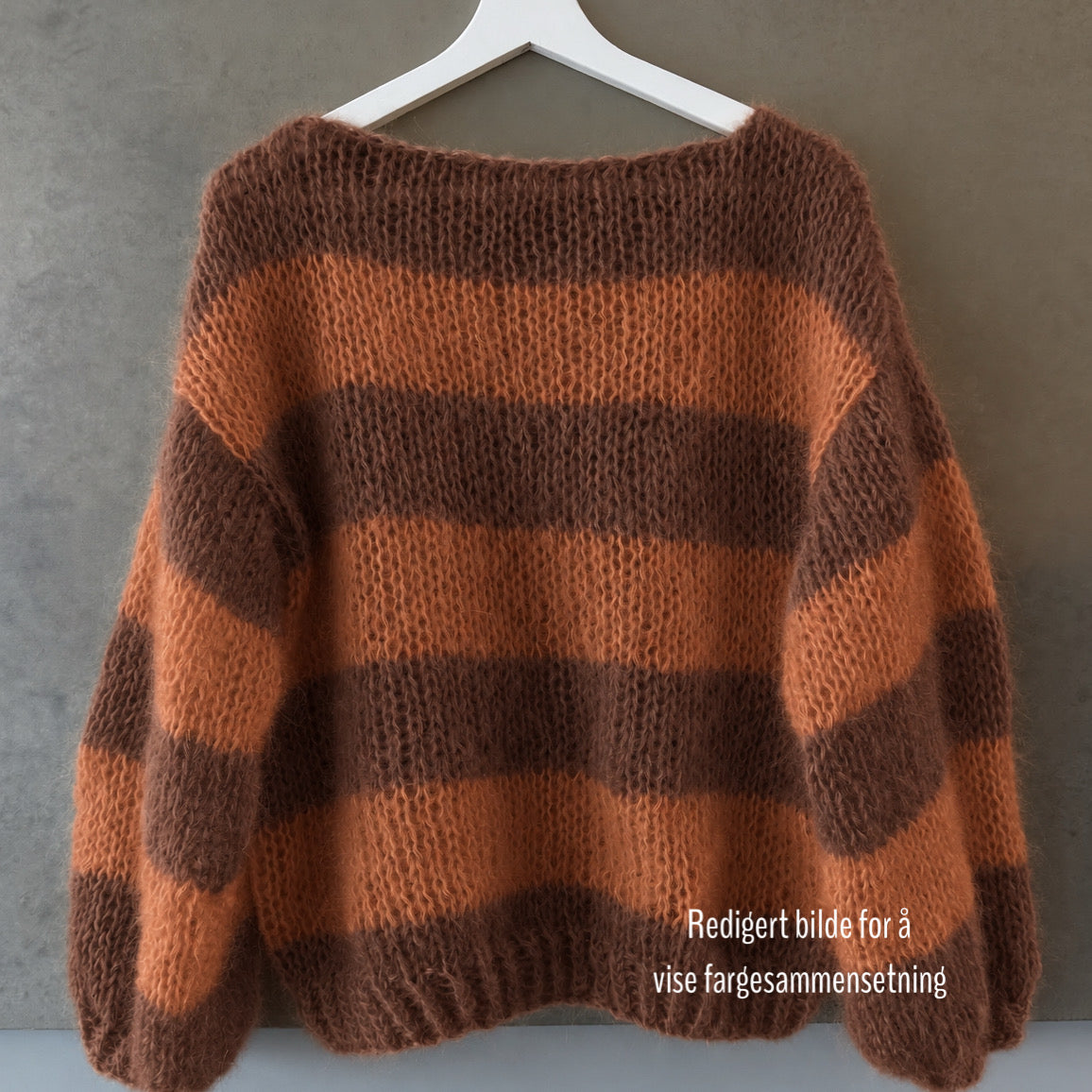 Synne genseren mohair med lange ermer - 22 fargesammenstninger