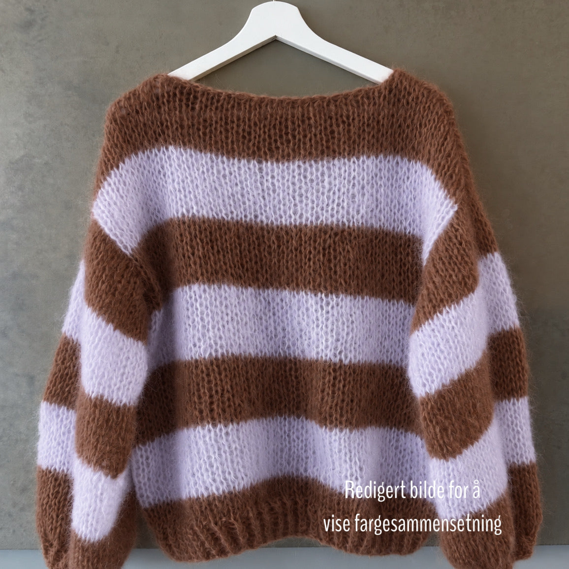 Synne genseren mohair med lange ermer - 22 fargesammenstninger