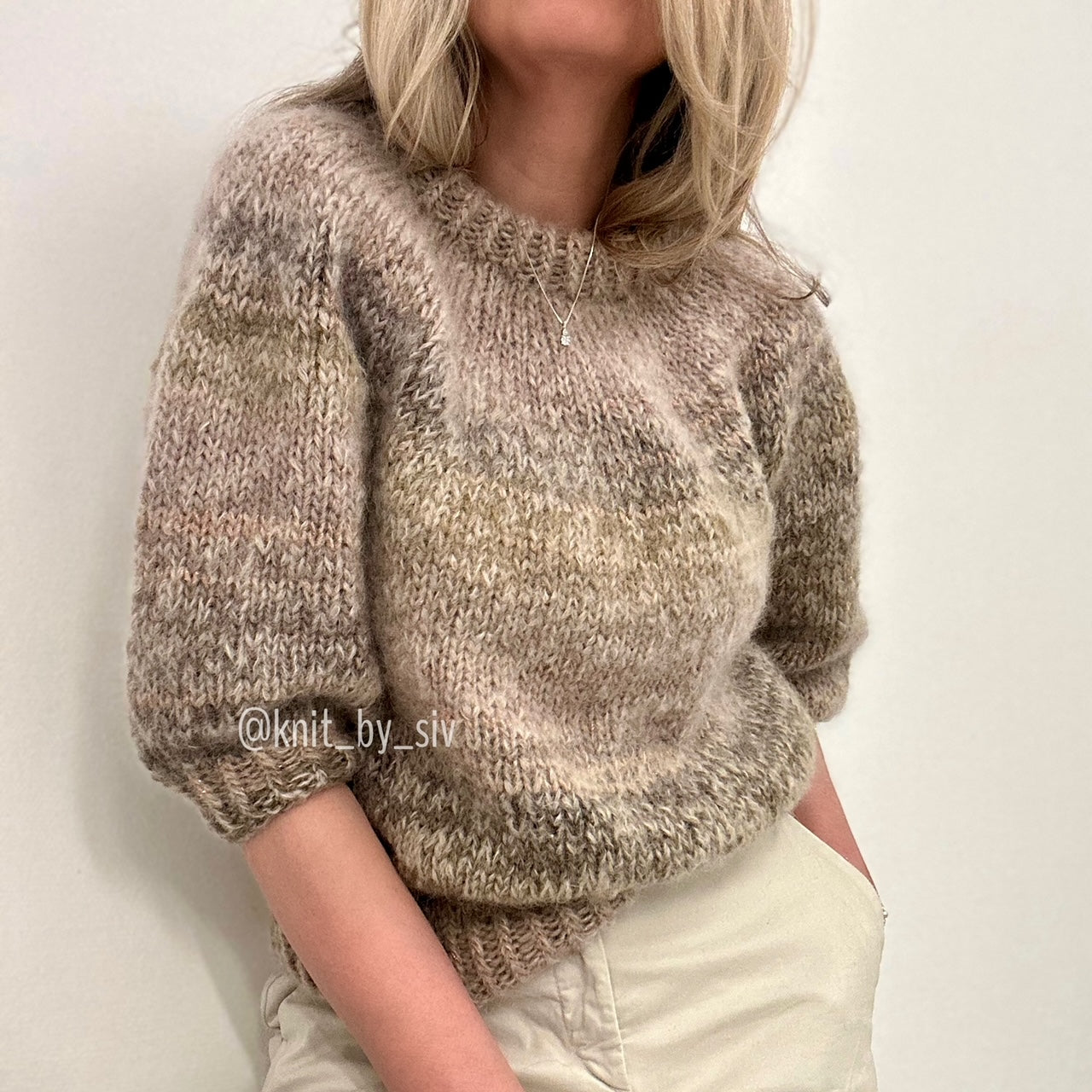 20% rabatt - Berit genseren med glimmer, 3/4 erme