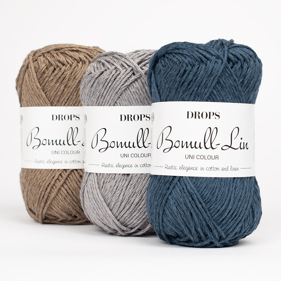 POSESALG, Bomull-lin, farge gråblå