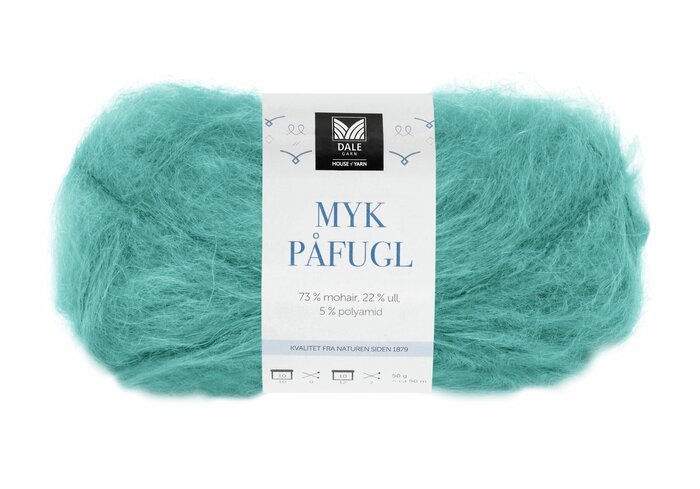 Myk påfugl fra Dale garn