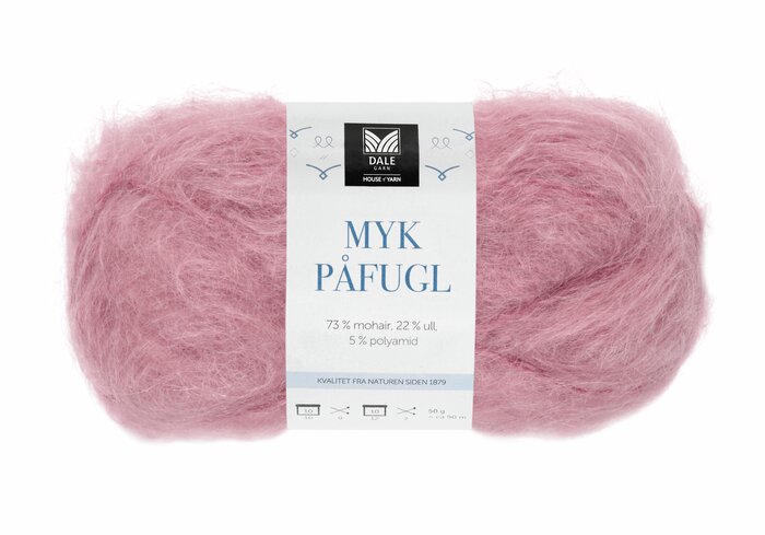 Myk påfugl fra Dale garn