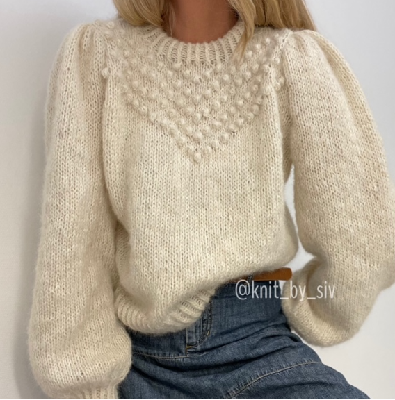 40-50% rabatt, Maipuffblusen popcornstitches LES UNDER BESKRIVELSEN