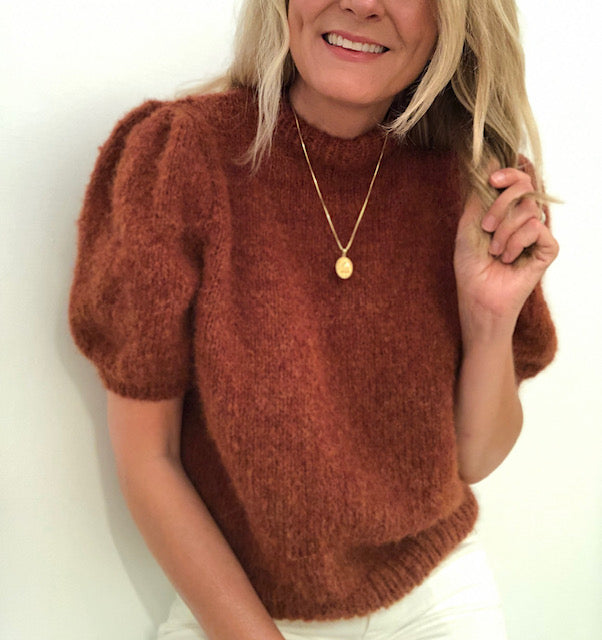 Mai Puff blusen in brushed alpaca silk