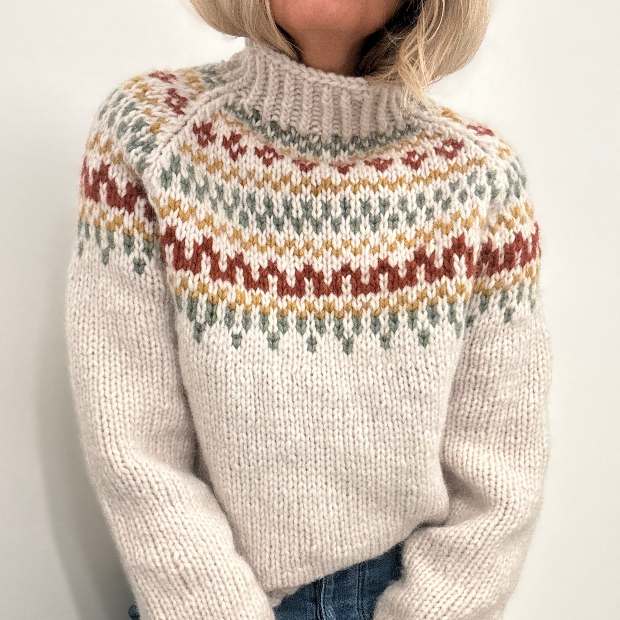 Skånevik sweater in Drops Wish