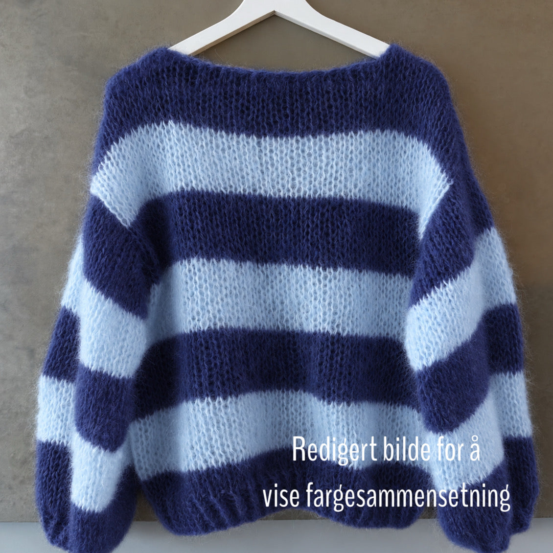 Synne genseren mohair med lange ermer - 22 fargesammenstninger