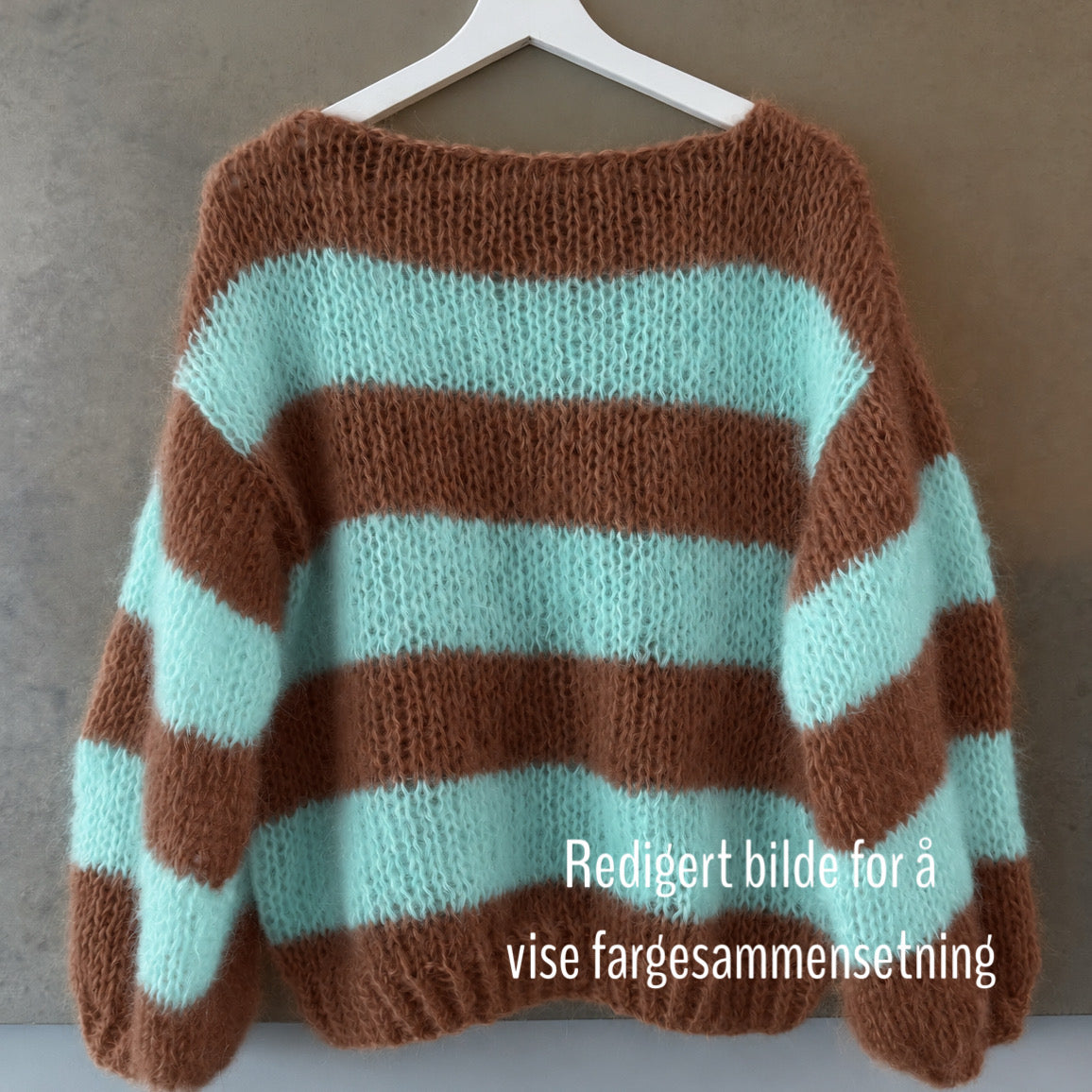 Synne genseren mohair med lange ermer - 22 fargesammenstninger