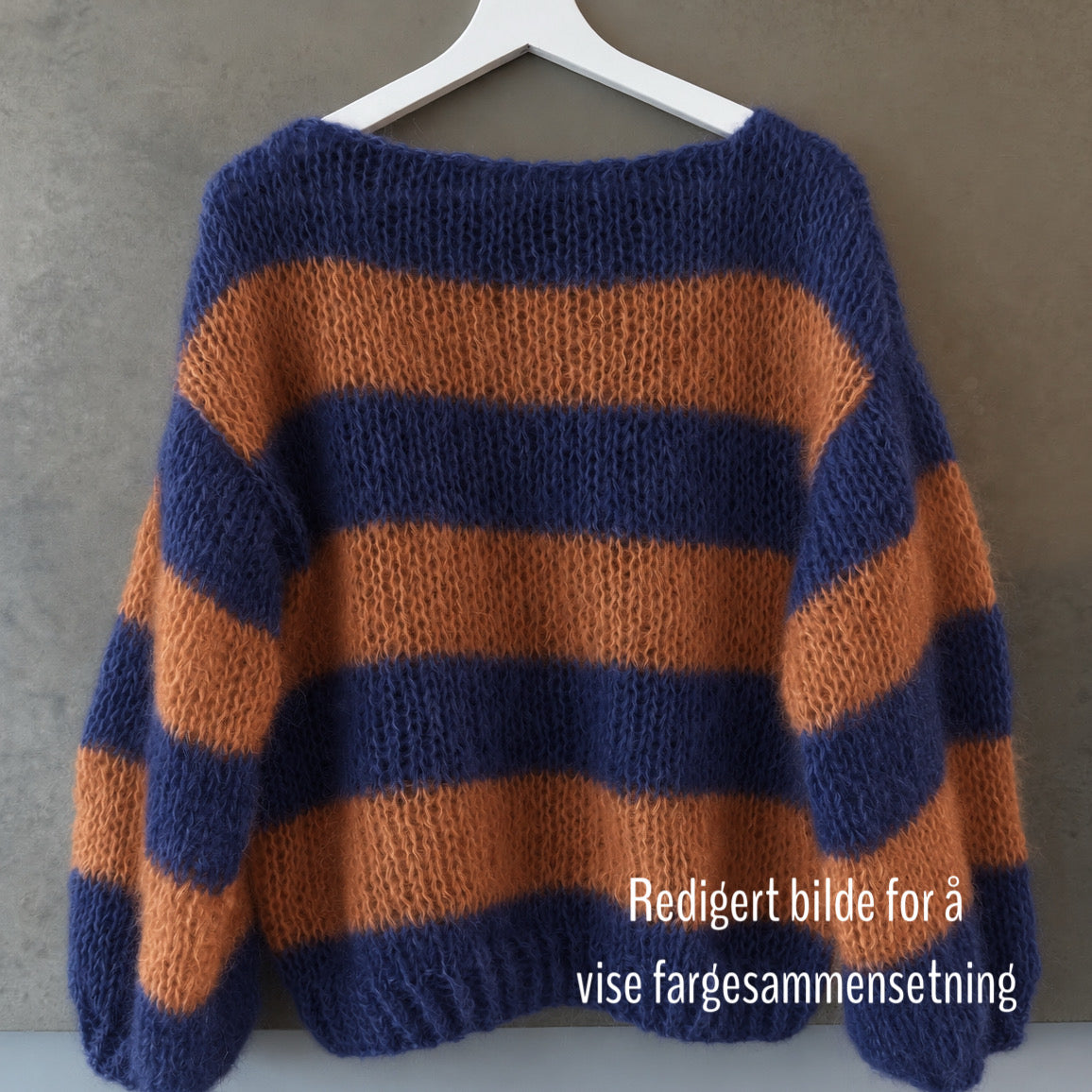 Synne genseren mohair med lange ermer - 22 fargesammenstninger