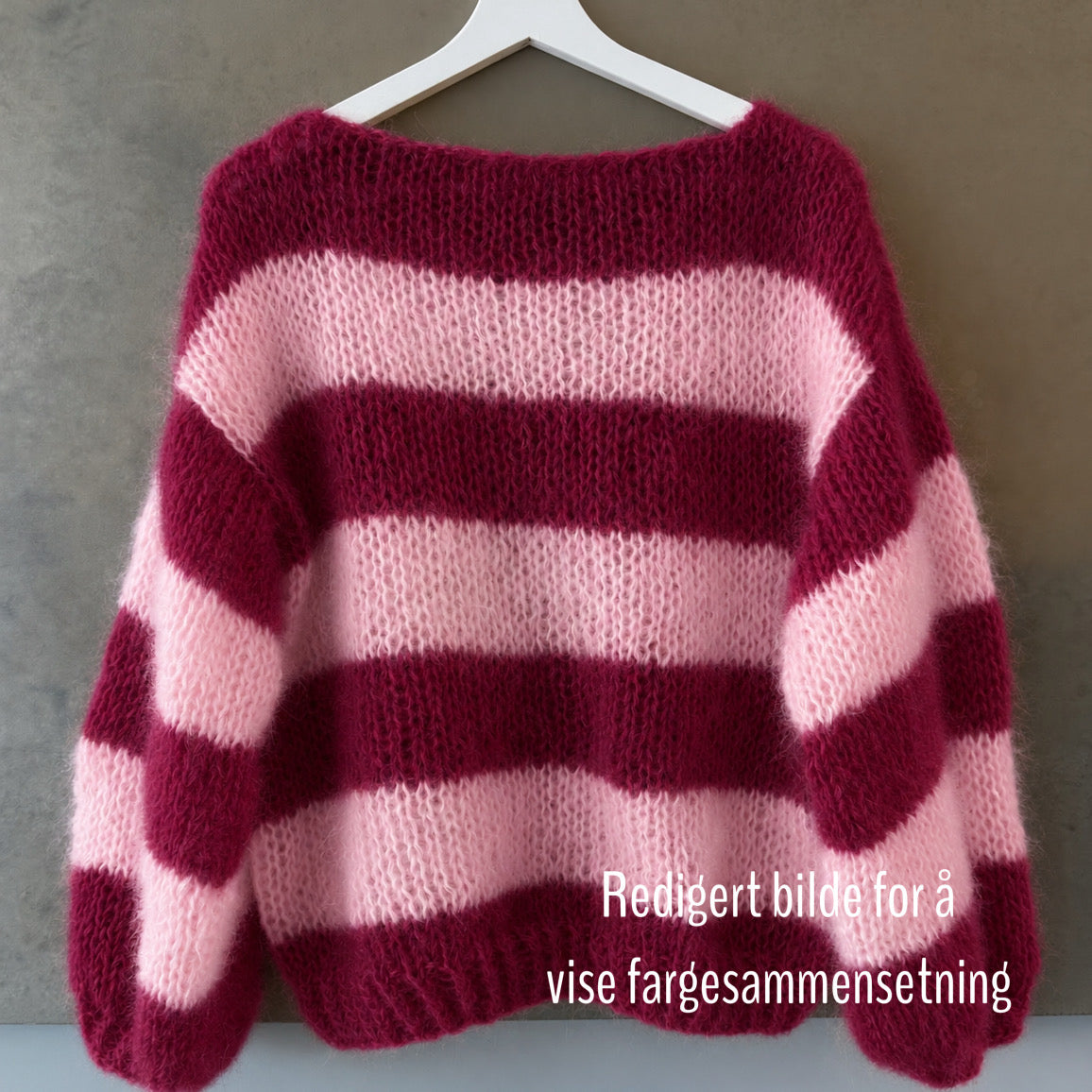 Synne genseren mohair med lange ermer - 22 fargesammenstninger