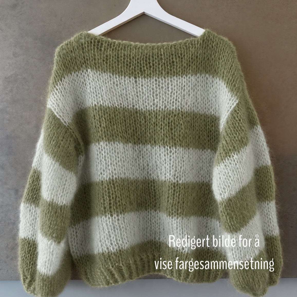 Synne genseren mohair med lange ermer - 22 fargesammenstninger