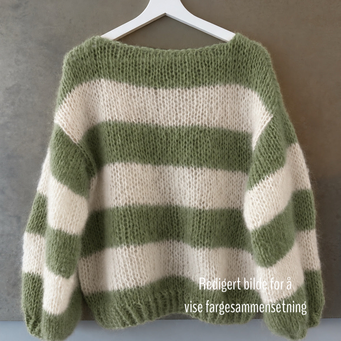 Synne genseren mohair med lange ermer - 22 fargesammenstninger