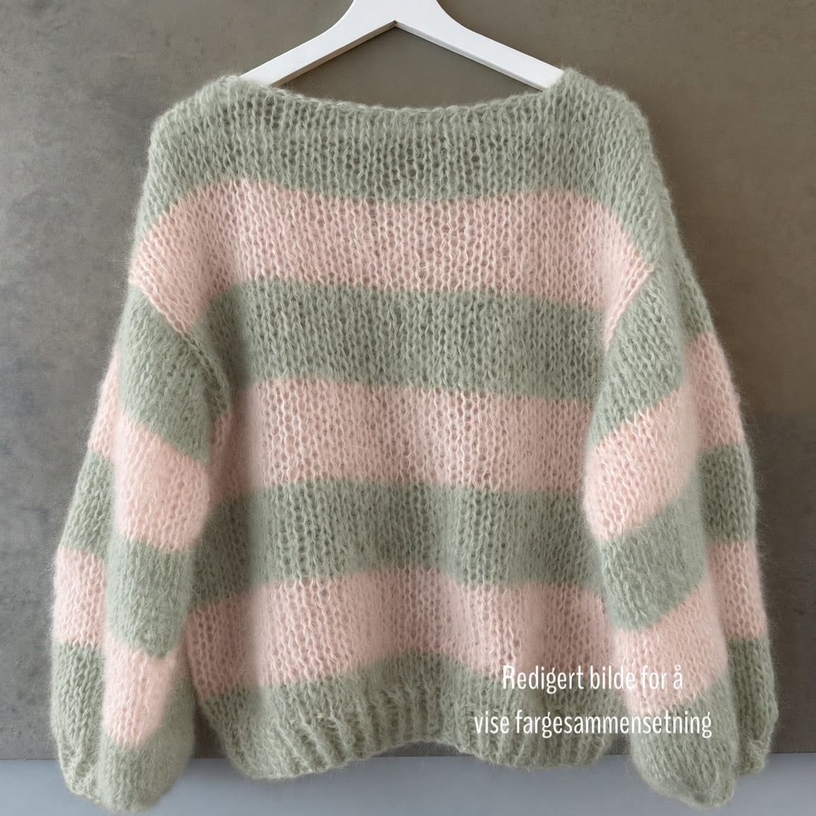 Synne genseren mohair med lange ermer - 22 fargesammenstninger