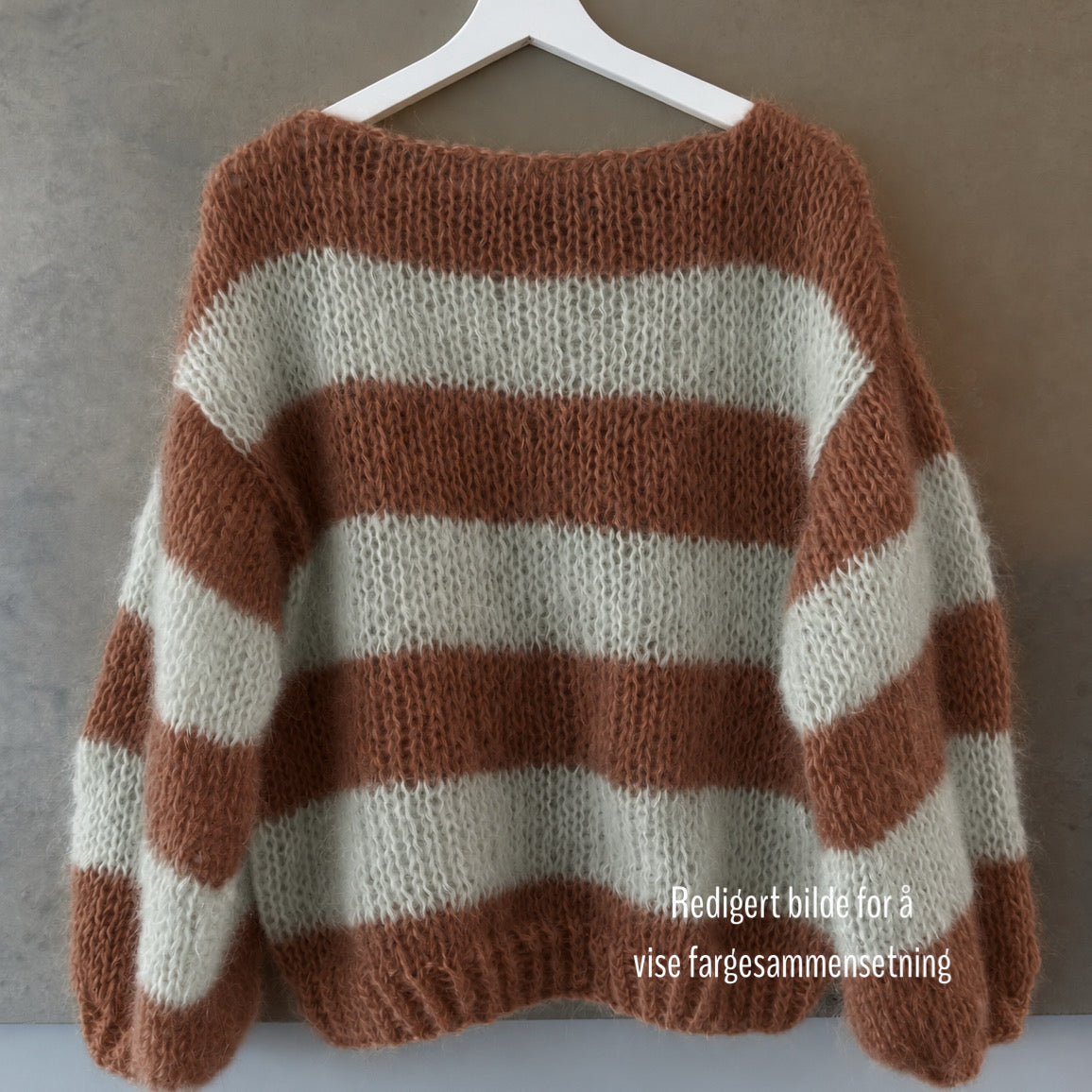 Synne genseren mohair med lange ermer - 22 fargesammenstninger