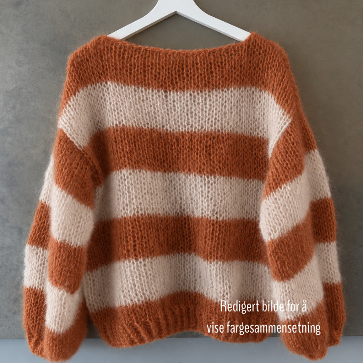 Synne genseren mohair med lange ermer - 22 fargesammenstninger
