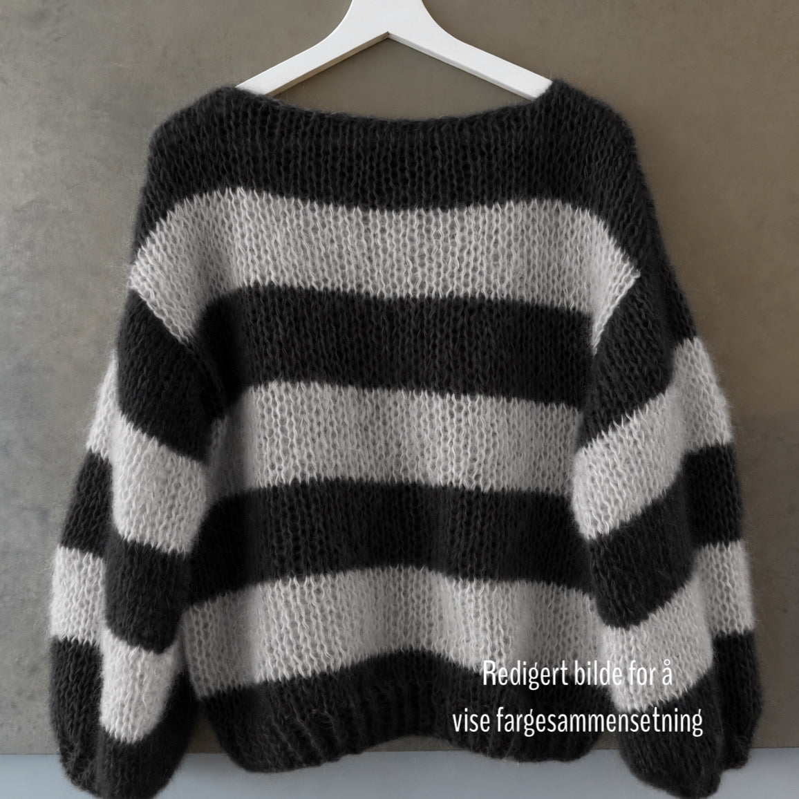 Synne genseren mohair med lange ermer - 22 fargesammenstninger