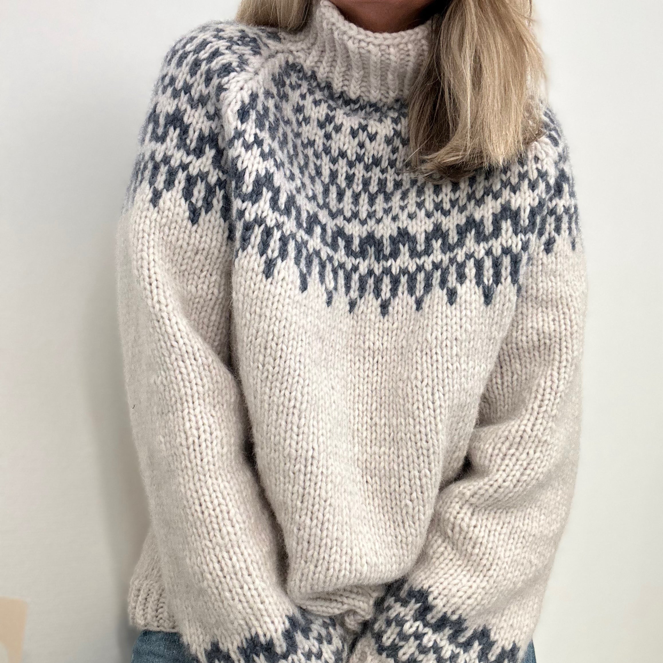 Skånevik sweater in Drops Wish