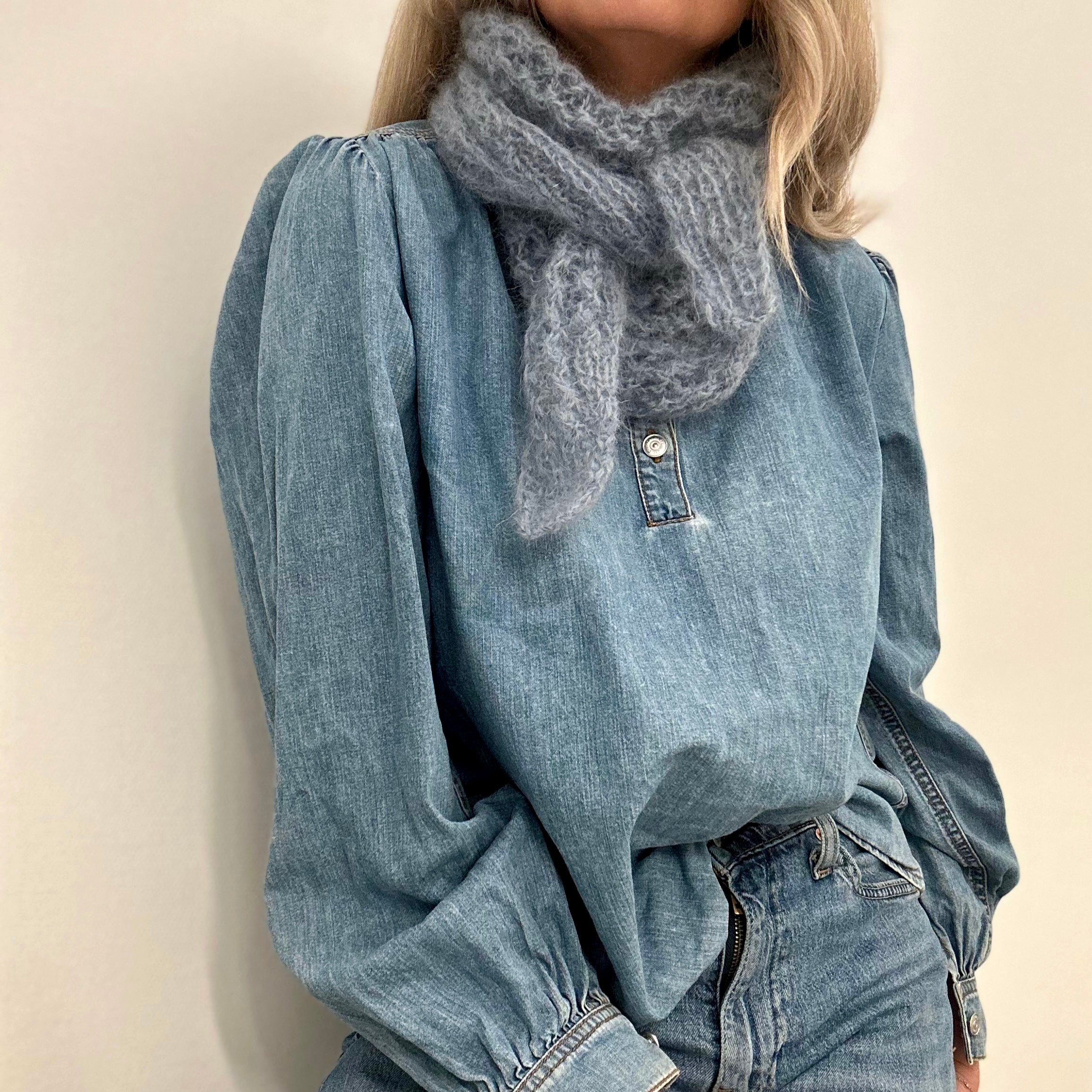 NYHET, Silkesky sjal i mohair