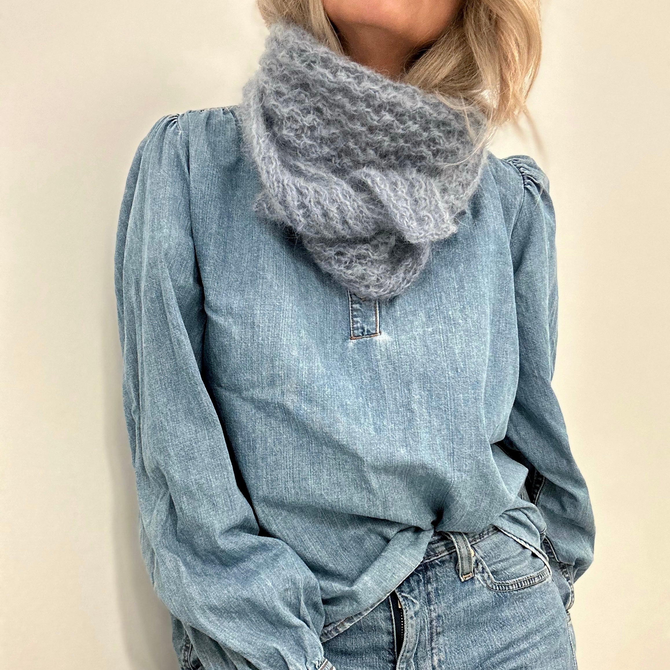 NYHET, Silkesky sjal i mohair