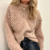 Annalena sweater with long sleeves, mohair and alpaca