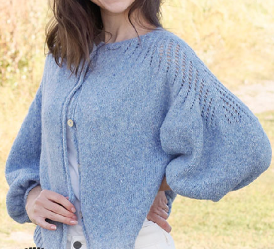 NYHET med 25% rabatt på SENSOMMERSALG, Sapphire Trails Cardigan by Drops design