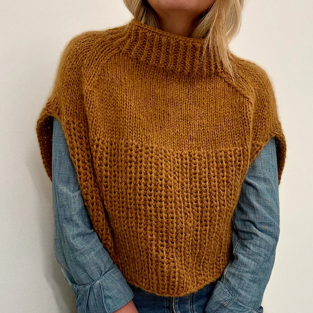 TIL TESTSTRIKKERE: Sensommerdrøm poncho