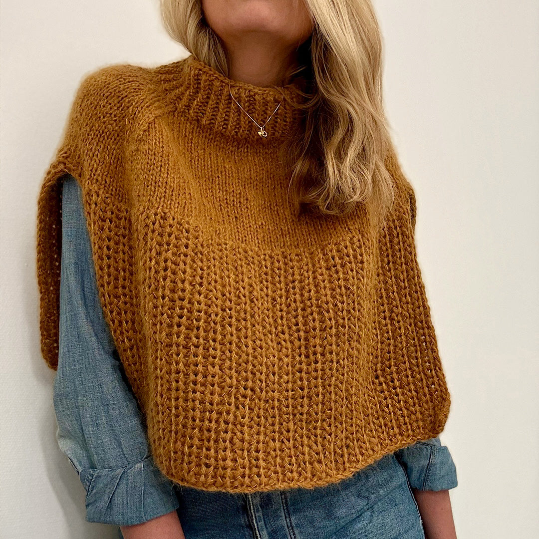 TIL TESTSTRIKKERE: Sensommerdrøm poncho