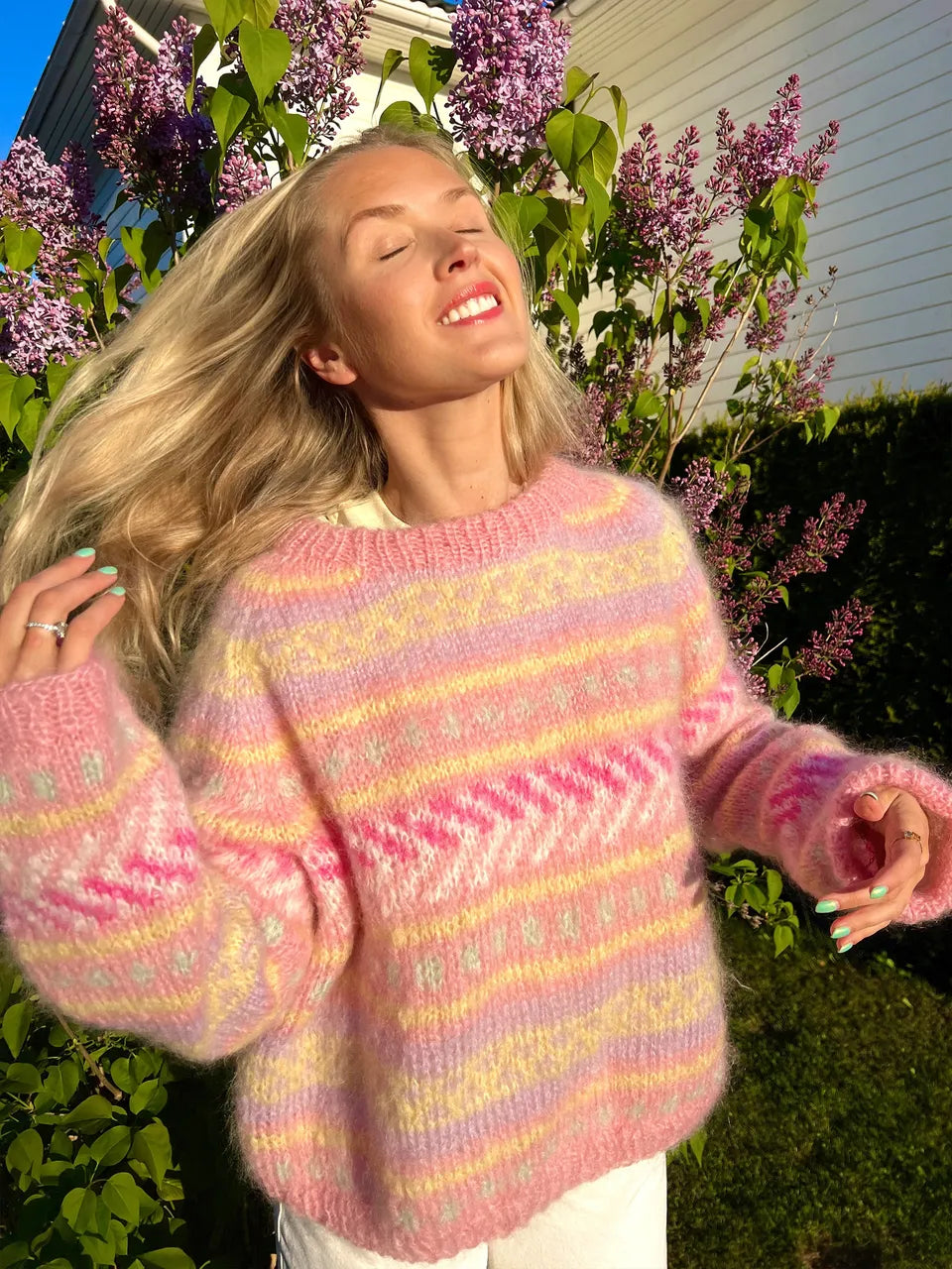 20% RABATT! Hanami genser fra House of Yarn - mohair MED RAGLAN