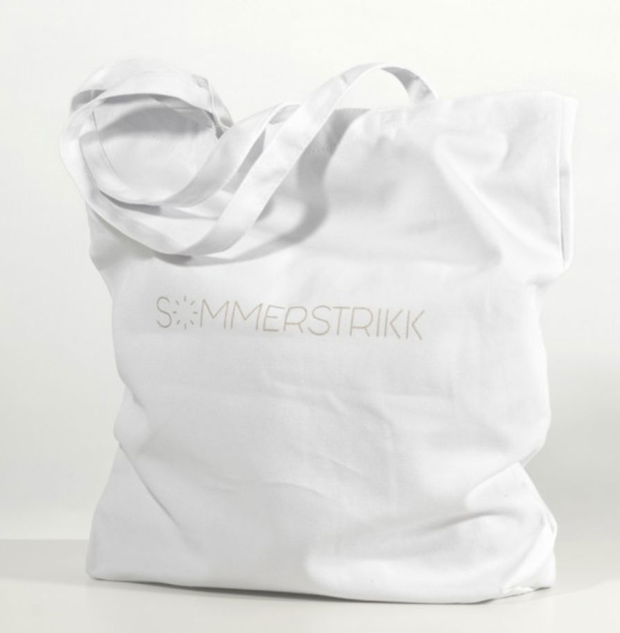 Strikkenett, sommerstrikk, hvit, hele 50% rabatt!